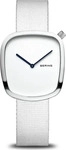 Bering 18034-007, Bering Pebble 18034-007 Damenarmbanduhr Wei&szlig; female, Geh&auml;use aus