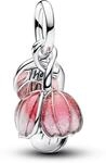 Pandora Two-Tone Blooming Flower Dangle Charm 764453C01 Charm Anh&auml;nger