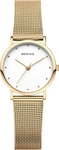 Bering 13426-334, Bering 13426-334 Damenarmbanduhr Wei&szlig; female, Geh&auml;use aus