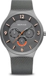 Bering 33441-377, Bering Classic 33441-377 Herrenarmbanduhr Grau male, Geh&auml;use aus
