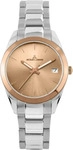 Jacques Lemans 1-1878F, Jacques Lemans Derby 1-1878F Damenarmbanduhr Ros&eacute; Gold
