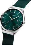 Bering 18740-808, Bering Ultra Slim 18740-808 Herrenarmbanduhr Gr&uuml;n male, Geh&auml;use