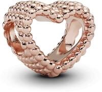 Pandora Offenes Metallperlen Herz Charm 787516 Anh&auml;nger