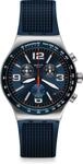 Swatch Irony New Chrono BLUE GRID YVS454 Herrenchronograph