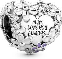 Pandora Mum G&auml;nsebl&uuml;mchen Herz Charm 791155C01 Anh&auml;nger
