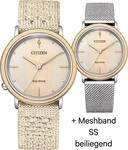 Citizen Elegance/Wechselband Citizen EM1006-40A Damenarmbanduhr Mit Wechselband