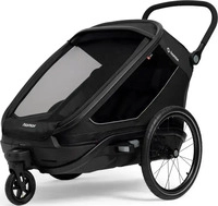 Hamax Outback Next Double Kinderanh&auml;nger mit Deichsel und Buggyrad Schwarz Modell