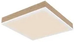 GLOBO Deckenleuchte Doro Holz Wei&szlig; 30 x 30 cm LED festverbaute Platte
