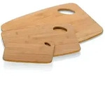 Keck Lang Schneidbrett-Set Katana Bambus Holzfarben dreiteilig