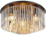 GLOBO Deckenleuchte Gorley rauchfarbenes Glas Metall Breite 50 cm