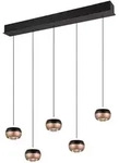 Trio Leuchten H&auml;ngelampe Orbit mattschwarzes Metall 100 cm L&auml;nge