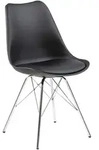 Actona Polsterstuhl Eris Schwarz Kunstleder Chromf&uuml;&szlig;e 48,5 x 85,5 x 54 cm