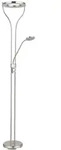 GLOBO Deckenfluter Ebro Nickel matt H&ouml;he 194 cm mit LED