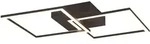 Trio Leuchten Deckenleuchte RL Deckenlampe Trail Schwarz Metall 44,6 x 39,6 x 7 ...