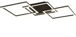 Trio Leuchten Deckenleuchte RL Deckenlampe Trail schwarz Metall 53 x 53 cm