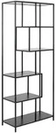 Actona Group Regal Seaford schwarze Esche Industrielook 77 x 185 cm