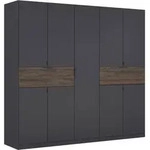 rauch BLUE Dreht&uuml;renschrank Ticao Grau-Metallic Atlantic Oak Breite ca. 226 cm