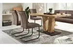 Niehoff Garden Schwingstuhl Alexa steinfarbene Mikrofaser Aberdeen schwarzes Met...