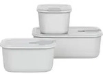 Mepal Frischhaltedosen-Set Easyclip nordisch wei&szlig; Kunststoff dreiteilig