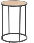 Actona Beistelltisch Seaford Wildeiche Schwarz rund 40 cm Durchmesser