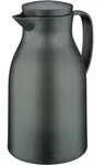 K&uuml;chenprofi Isolierkanne Monza Matt Schwarz 1 Liter Glas-Innenkolben Ausgie&szlig;tast...