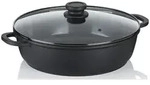 Keck Lang Servierpfanne Atura Schwarz Glas Durchmesser 32 cm