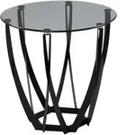 M2 Kollektion Beistelltisch Maya 1 Grau & Schwarz Durchmesser ca. 50 cm