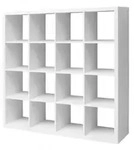Bega-Consult Raumteiler Wandregal B&uuml;cherregal mattwei&szlig;e Kunststoffoberfl&auml;chen