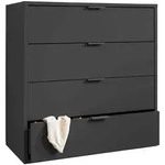 M&auml;usbacher Kommode Bonnie Schubladenkommode Anthrazit Matt 81 x 87 x 45 cm