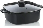 Keck & Lang Servierpfanne Atura Schwarz Glas quadratisch 28 x 28 cm
