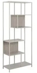 Actona Group B&uuml;cherregal Seaford Grau Metallrahmen Melamin 35 x 185 x 77 cm