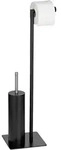 Kela Toilettengarnitur Style Schwarz Metall Toilettenb&uuml;rstenhalter 71 cm H&ouml;he
