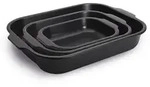 WOLL Bratreine-Set Roast-It Schwarz PFAS-freie Keramik 3-teilig 23 x 18 30 x 24 ...