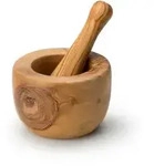 Continenta M&ouml;rser Olivenholz Braun 14 cm St&ouml;&szlig;el Naturprodukt ge&ouml;lt