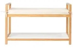 Wenko Schuhbank Finja Bambus Holz Wei&szlig; Beige 90 x 34 x 55 cm modern