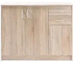 Bega-Consult Kombikommode Schrank Sonoma eichefarbene Kunststoffoberfl&auml;chen