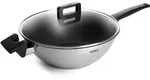 WOLL Wok-/R&uuml;hrpfanne Concept Silber Edelstahl mit Antihaftbeschichtung 33 x 14...