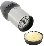 GEFU K&auml;sereibe Parmigiano universal Grau Schwarz mit Aromadeckel und Abstreifer