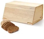Continenta Brotkasten Brotkiste Hellbraun Gummibaumholz mit Schneidebrett 40 x 2...
