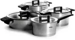 WOLL Topfset Concept Edelstahl Silber 4-tlg. mit Abgie&szlig;deckel Induktionsboden