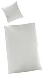 HAHN Luxus Satin-Bettw&auml;sche Sempre wei&szlig;er Baumwollsatin zweiteilig 135 x 200 cm