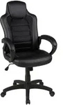 DUO Collection Chefsessel Joris schwarzes Kunstleder schwarzes Drehkreuz