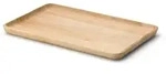 Continenta Tablett Gummibaumholz Braun ge&ouml;lt 34 x 21 cm modern schlicht
