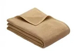 IBENA Fleecedecke Porto camelfarbenes Mischgewebe 150 x 200 cm
