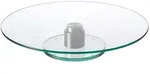 Leonardo Tortenplatte Turn Klarglas Silber drehbar 33 cm Edelstahlfu&szlig;