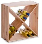 Zeller Flaschenst&auml;nder Weinregal Naturholz Holzfarben Natur 52 x 52 x 25 cm