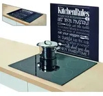 Zeller-Present R&uuml;ckwandschutz Herd-Abdeckplatte schwarzes Glas Kitchen Rules 56 ...