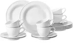 Seltmann Kaffeeservice Beat 3 wei&szlig;es Porzellan 18-teilig ofenfest mikrowellenfes...