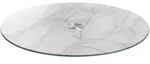 Leonardo Servierplatte Turn Wei&szlig; Glas Marmoroptik Drehbar 33 cm