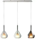 Fabas Luce Pendelleuchte Serie Lila Glas Grau SMART LUCE L&auml;nge 103 cm